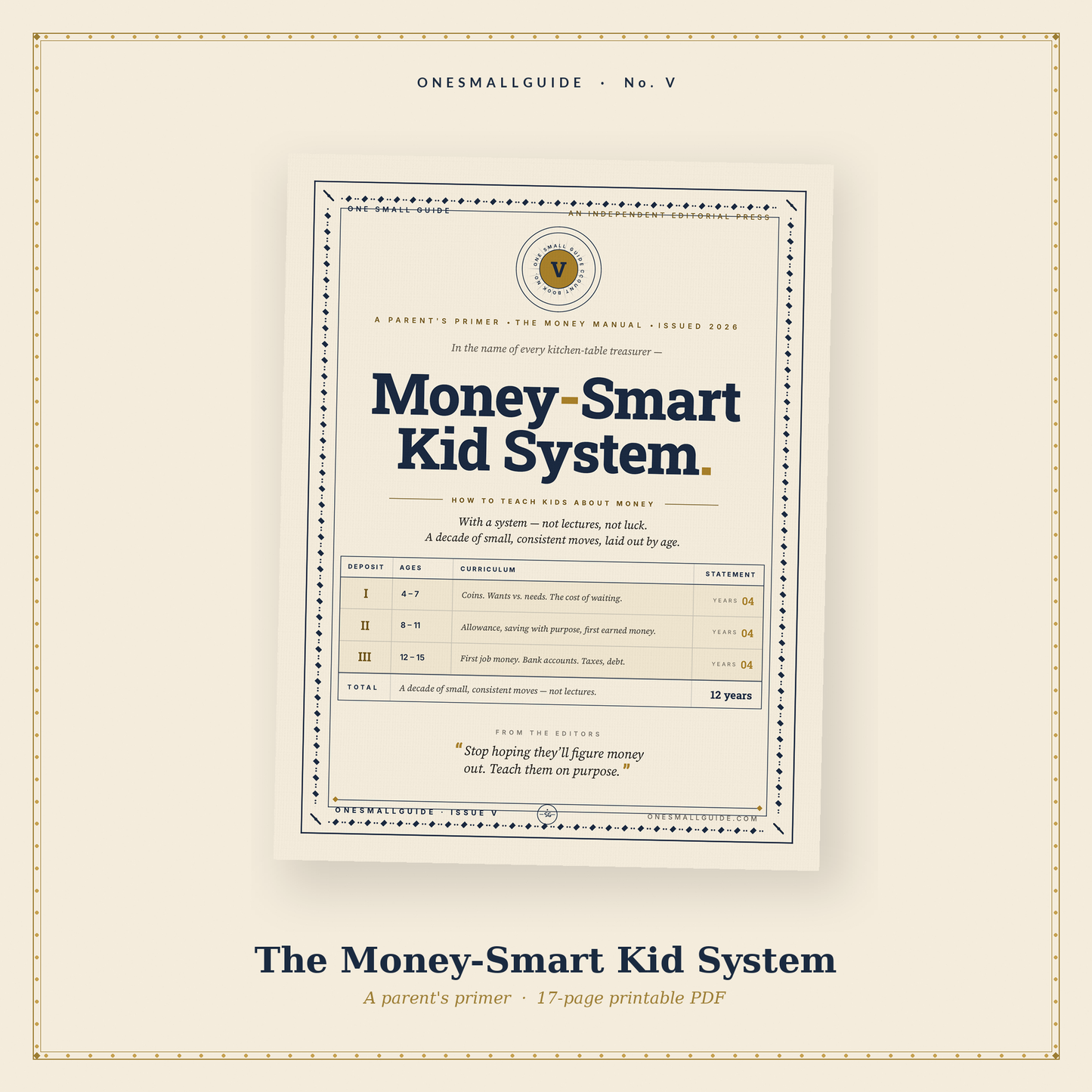 The Money-Smart Kid System — A Parent's Primer